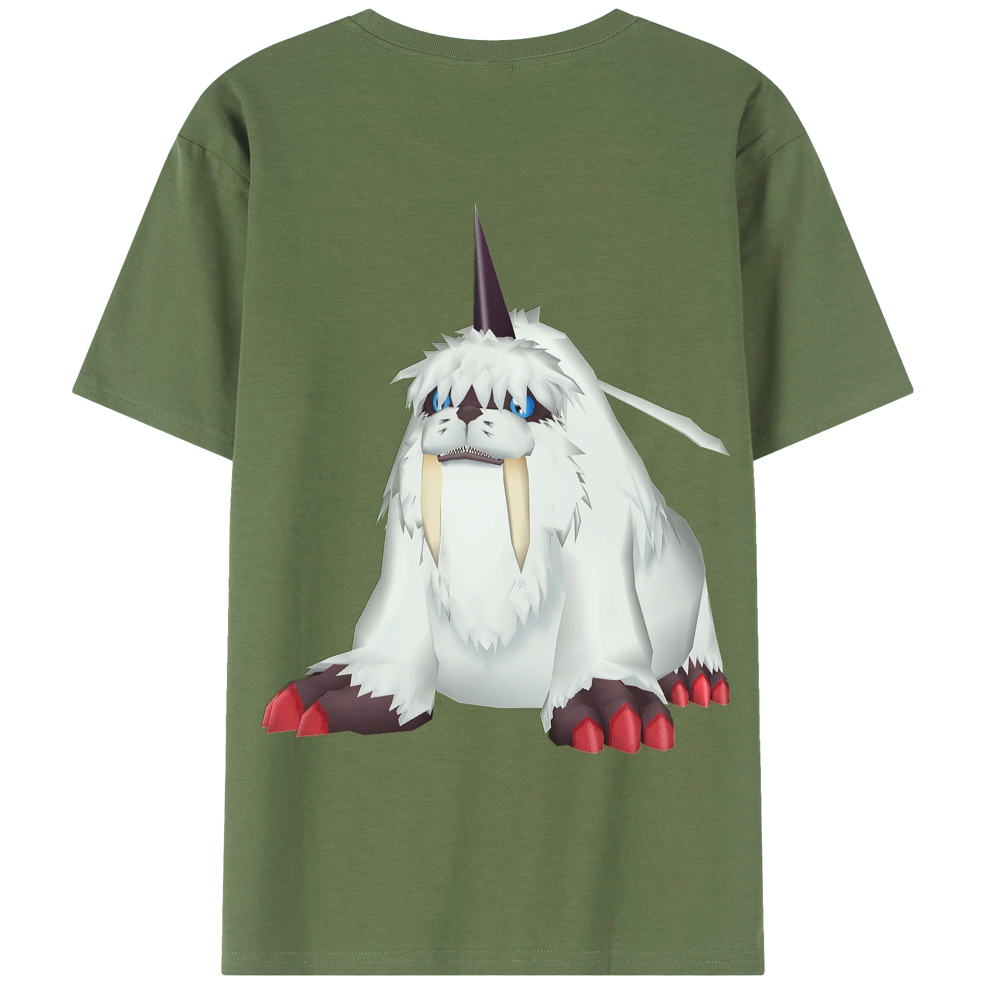 （画像用） Digimon デジタルモンスター/デジモン 綿100％ メンズ半袖Tシャツ（バックプリント） 通気性